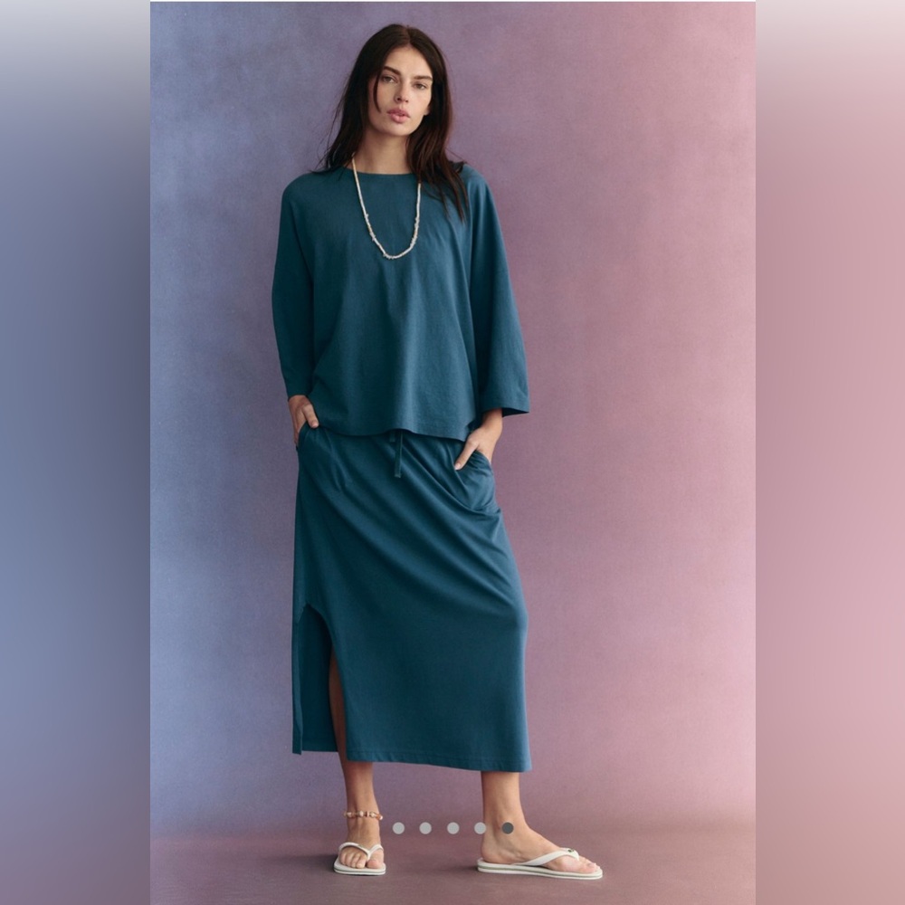 Free People free-est Wes Skirt Set Deep Blue Sea Small